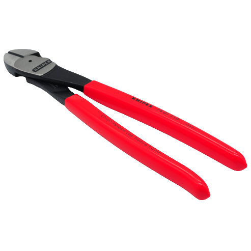 KNIPEX 10 in. High Leverage Angled Diagonal Cutters 74 21 250